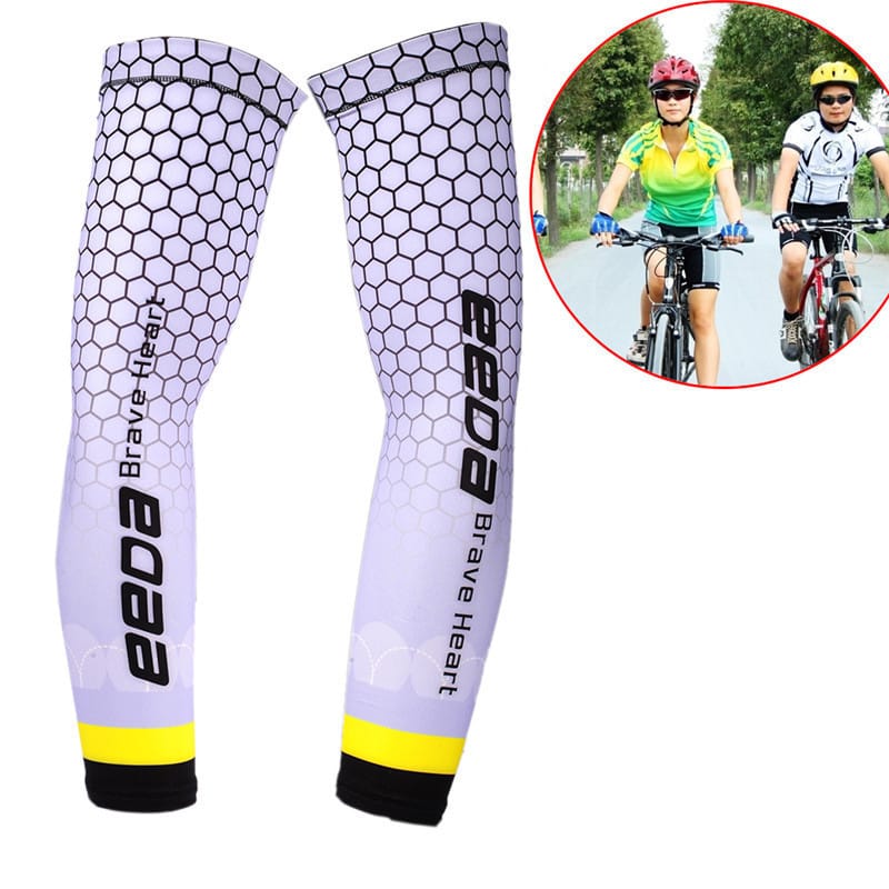 Net Pattern UV Protection Arm Warmers - Blue Force Sports