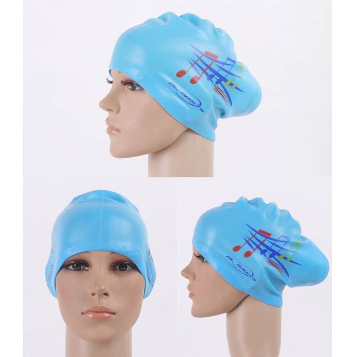 Waterproof Printed Swimming Caps - Blue Force Sports
