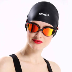 Elastic Silicone Waterproof Swimming Cap - Blue Force Sports