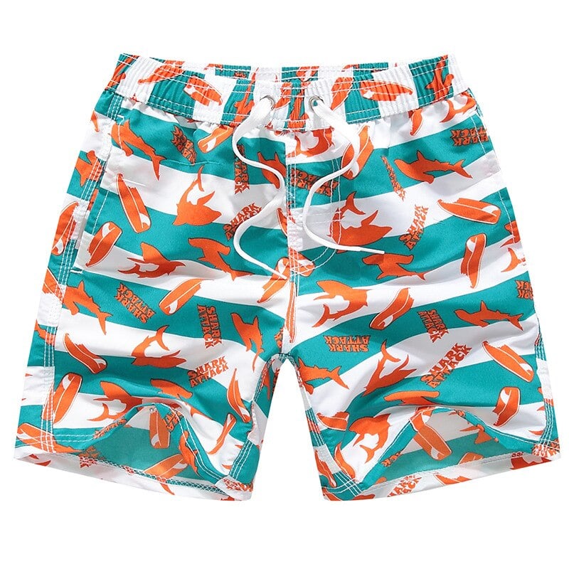 Boy's Shark Style Swimming Trunks - Blue Force Sports