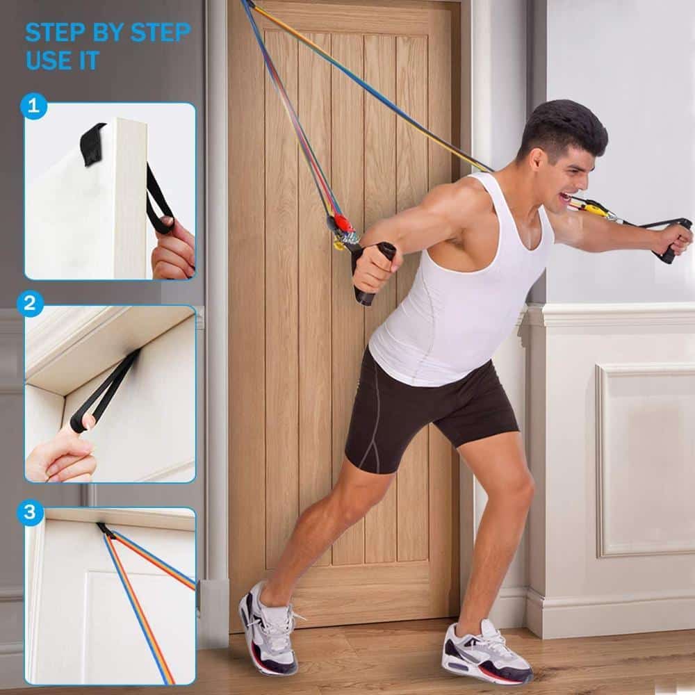 150lb Fitness Resistance Bands Set - Blue Force Sports