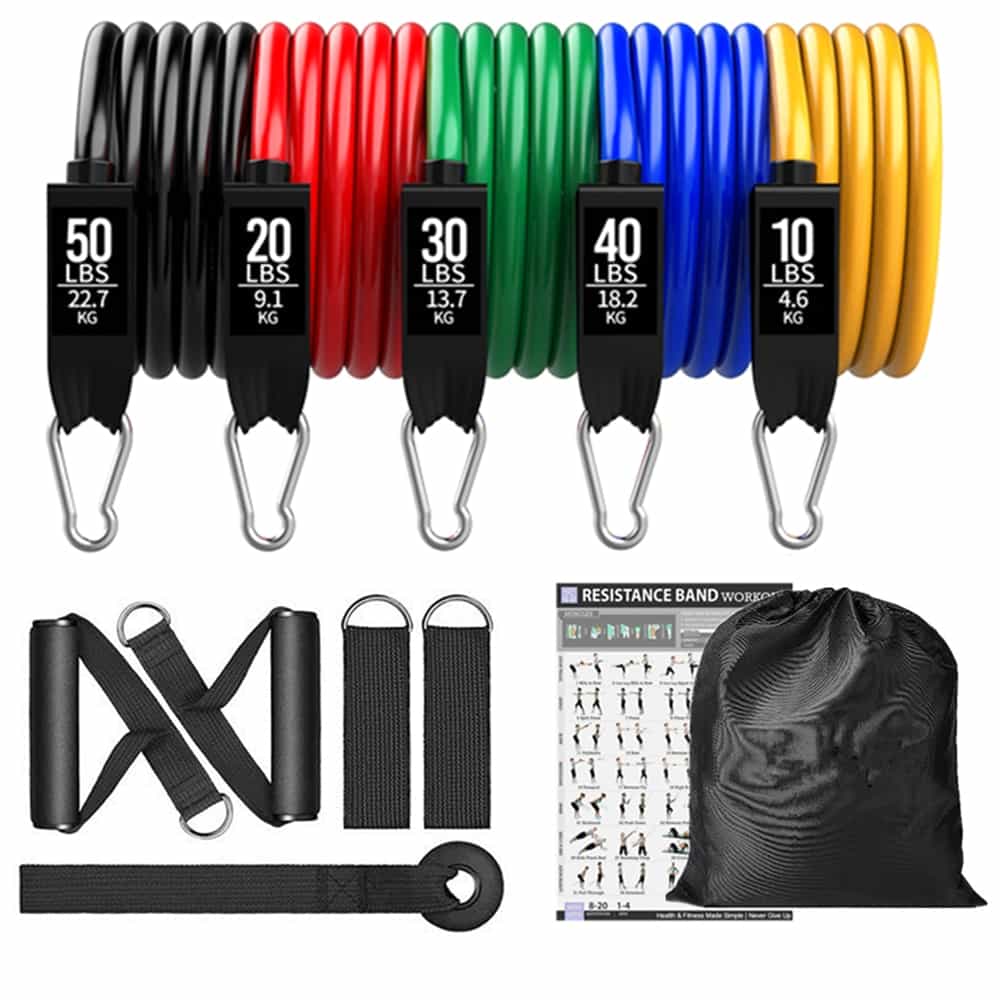150lb Fitness Resistance Bands Set - Blue Force Sports