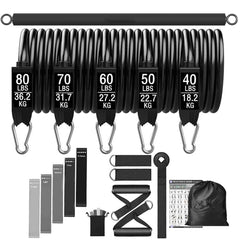 150lb Fitness Resistance Bands Set