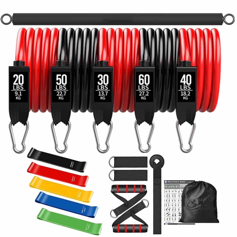 150lb Fitness Resistance Bands Set - Blue Force Sports