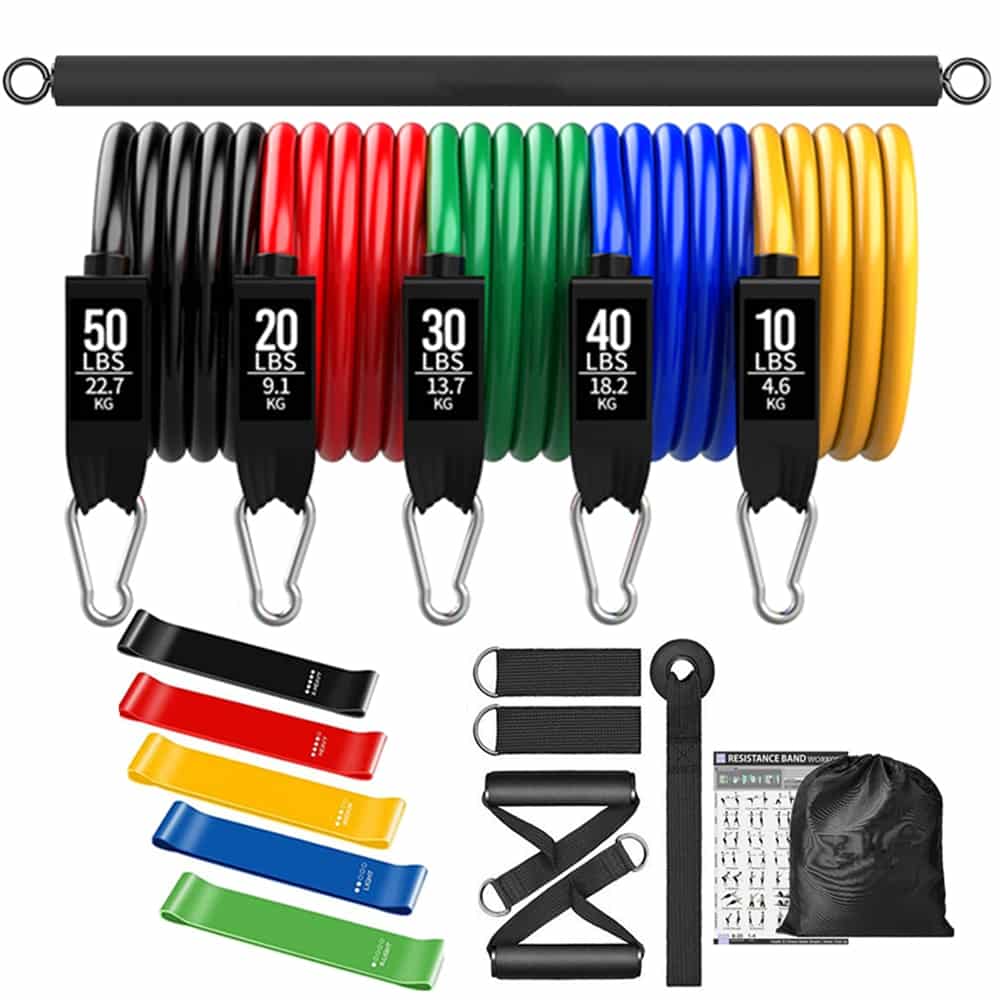 150lb Fitness Resistance Bands Set - Blue Force Sports
