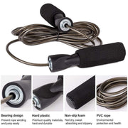 Steel Wire Jump Rope - Blue Force Sports