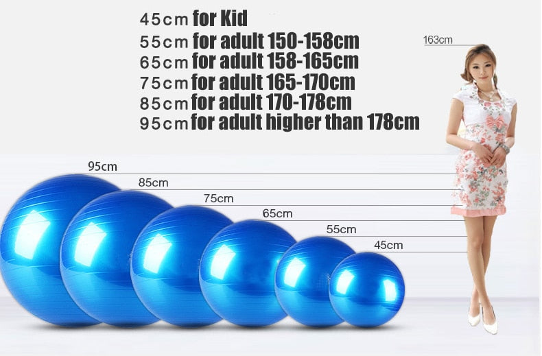 Explosion-Proof PVC Yoga Ball - Blue Force Sports