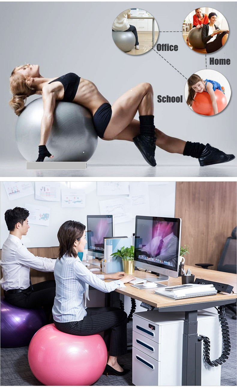 Explosion-Proof PVC Yoga Ball - Blue Force Sports