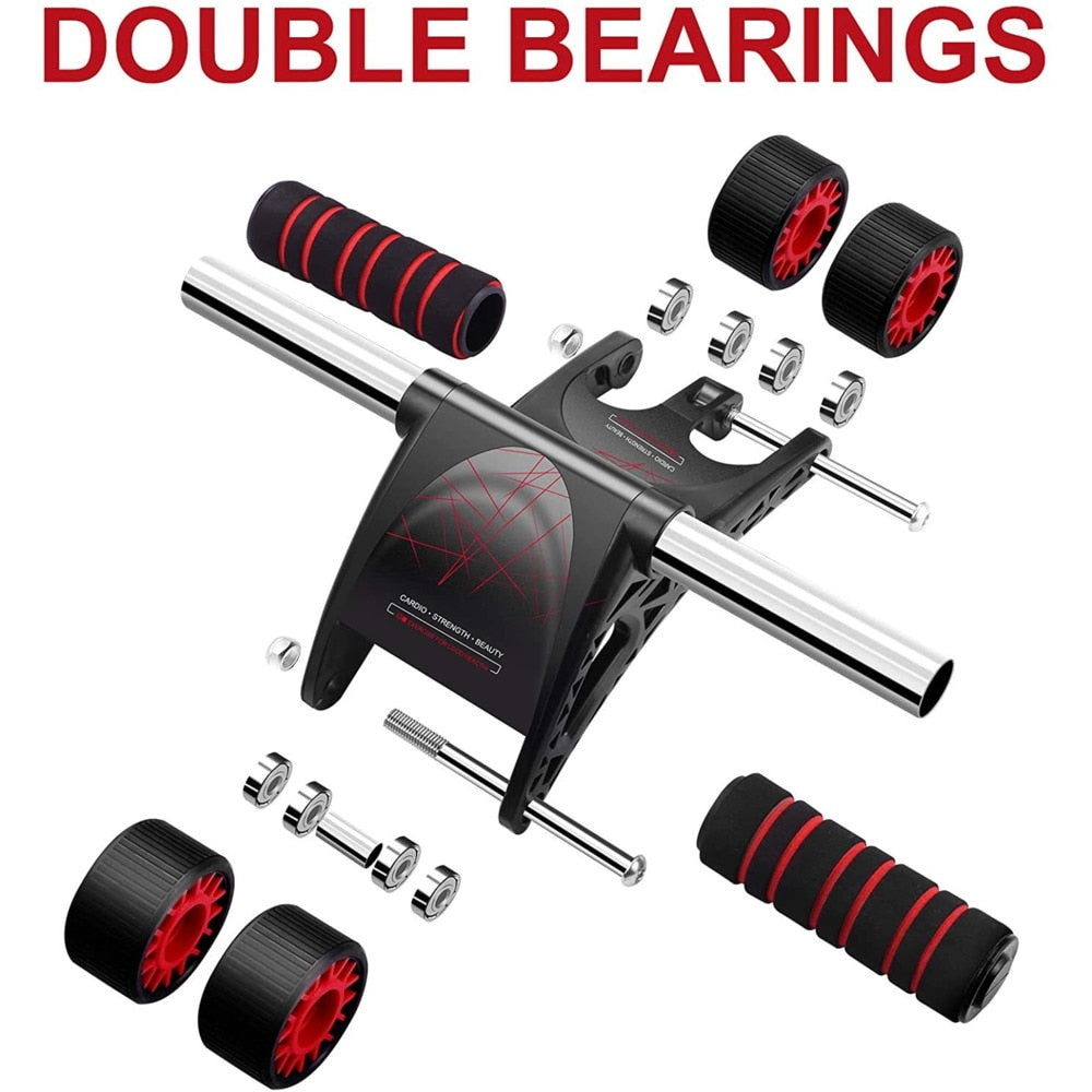 4 Wheels Ab Roller for Core Workout - Blue Force Sports