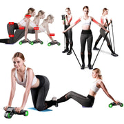 4 Wheels Ab Roller for Core Workout - Blue Force Sports