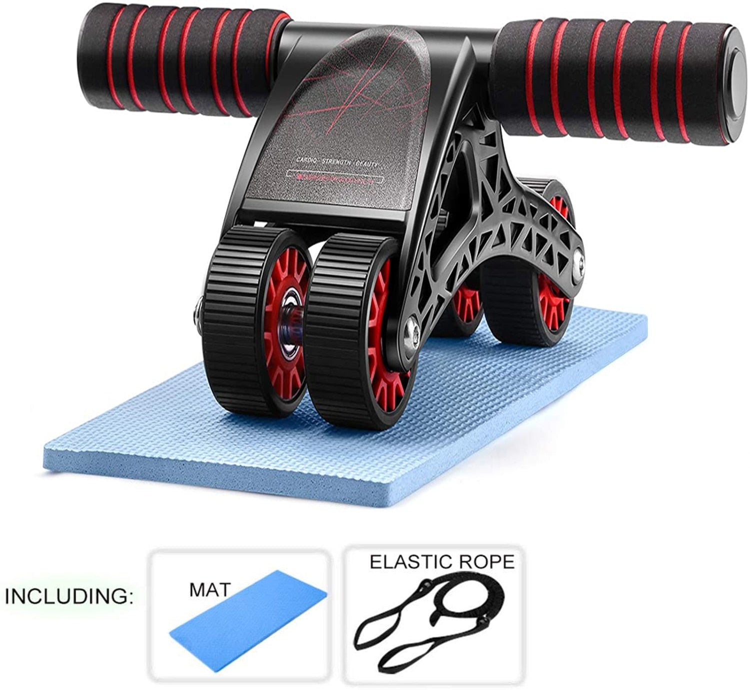 4 Wheels Ab Roller for Core Workout - Blue Force Sports