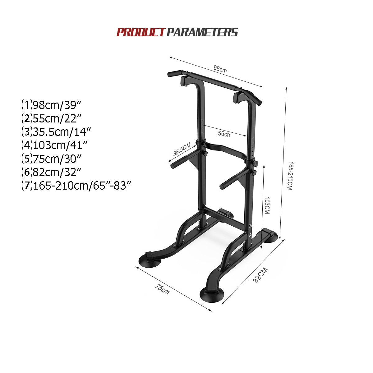 Adjustable Height Pull-Up/Push-Up Bars - Blue Force Sports