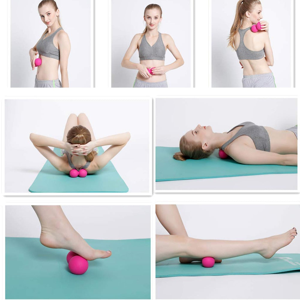 Hard Rubber Massage Peanut Ball - Blue Force Sports