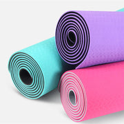6 mm Two Tone Fitness Mat - Blue Force Sports