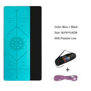 6 mm Two Tone Fitness Mat - Blue Force Sports