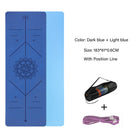 6 mm Two Tone Fitness Mat - Blue Force Sports