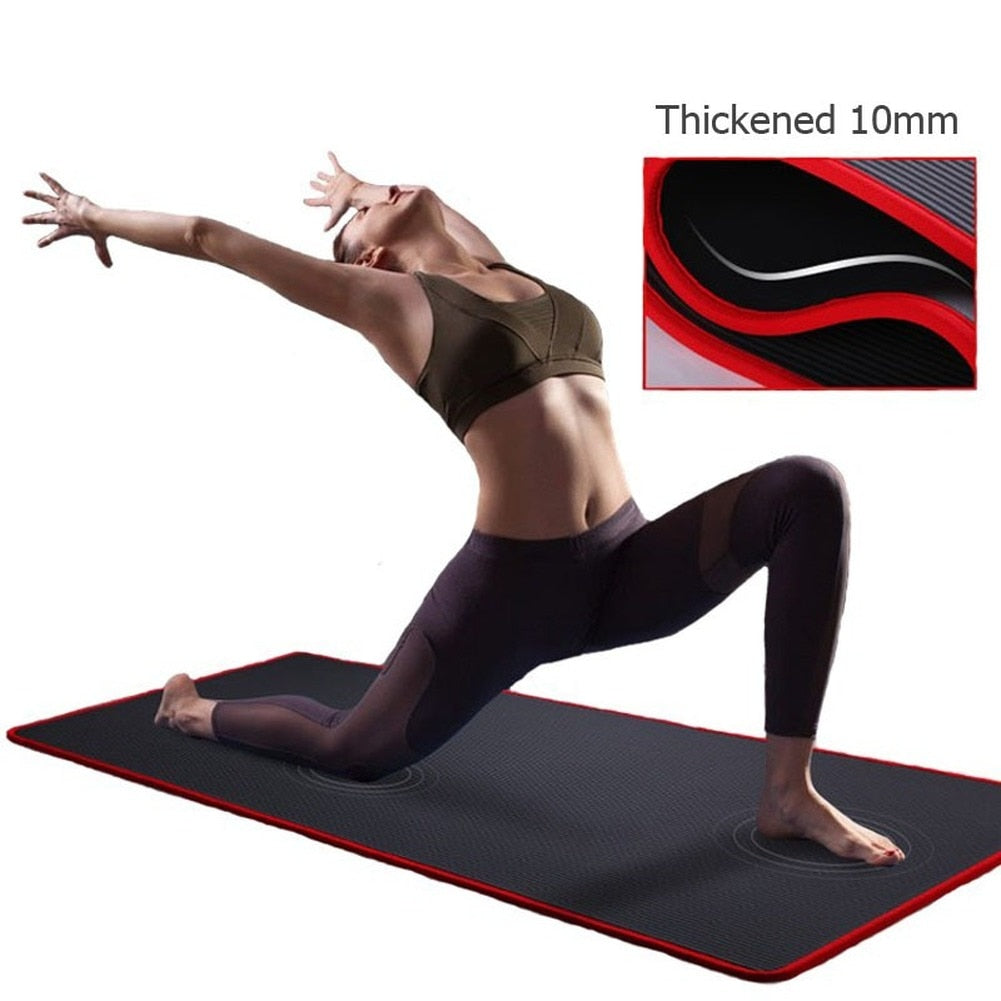 10 mm Durable Yoga Mat - Blue Force Sports