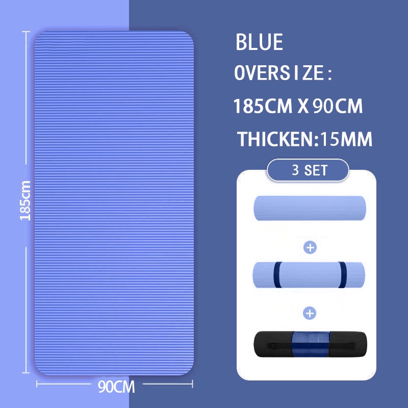 Thick Non-Slip Yoga Mat - Blue Force Sports
