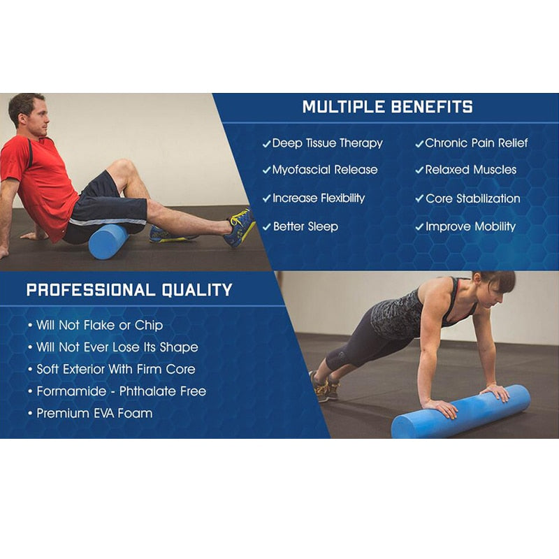 Massage Muscle Solid Roller - Blue Force Sports