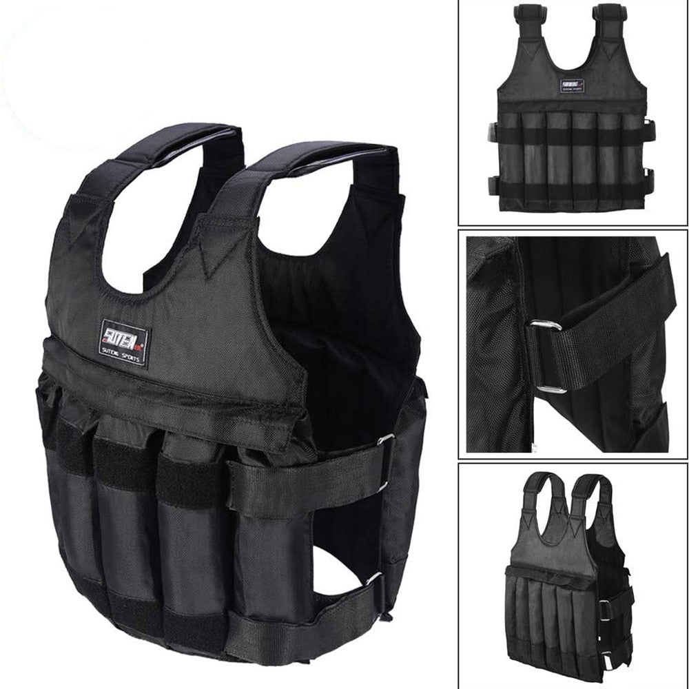 Sport Adjustable Black Weighted Vest - Blue Force Sports