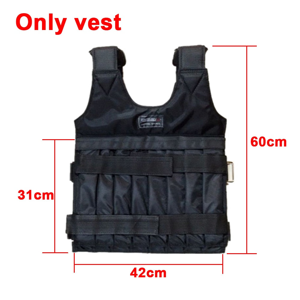 Sport Adjustable Black Weighted Vest - Blue Force Sports