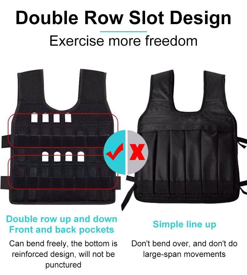 Exercise Training Adjustable Weighted Vest - Blue Force Sports