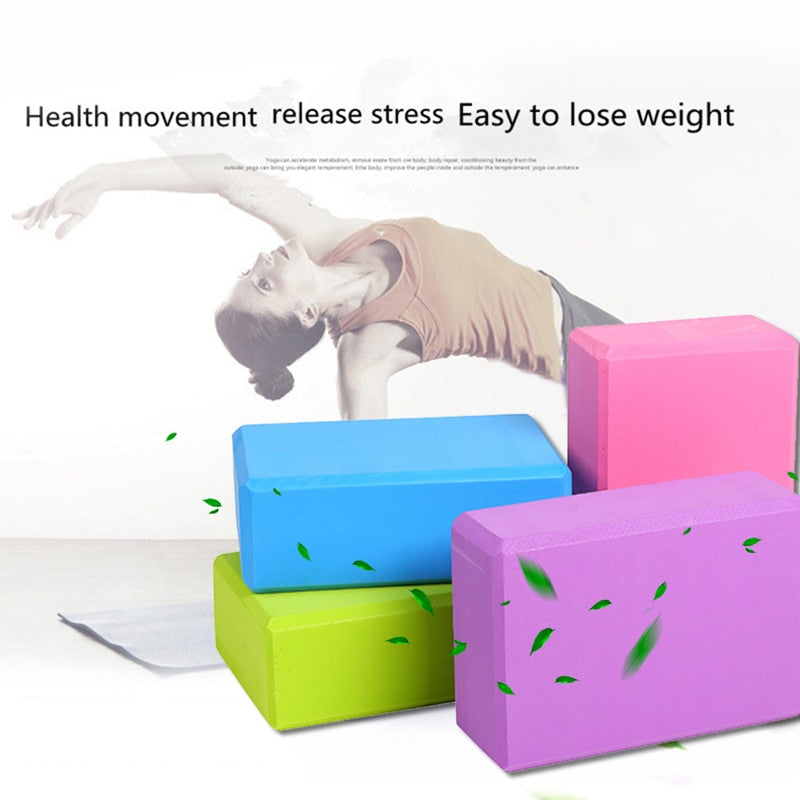 Colorful Foam EVA Yoga Block - Blue Force Sports