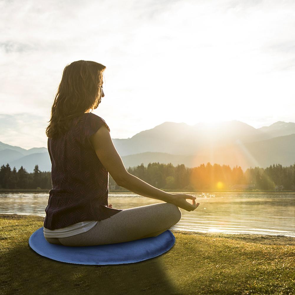 Yoga Meditation Round Memory Cotton Pillow - Blue Force Sports