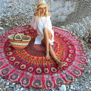Round Printing Yoga Blanket - Blue Force Sports