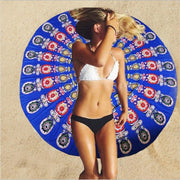 Round Printing Yoga Blanket - Blue Force Sports