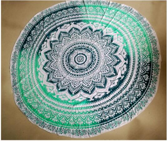 Round Printing Yoga Blanket - Blue Force Sports