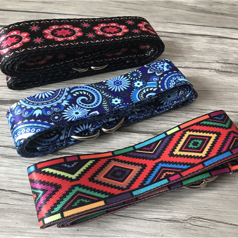 Printed Yoga Stretch Strap - Blue Force Sports