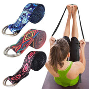 Printed Yoga Stretch Strap - Blue Force Sports