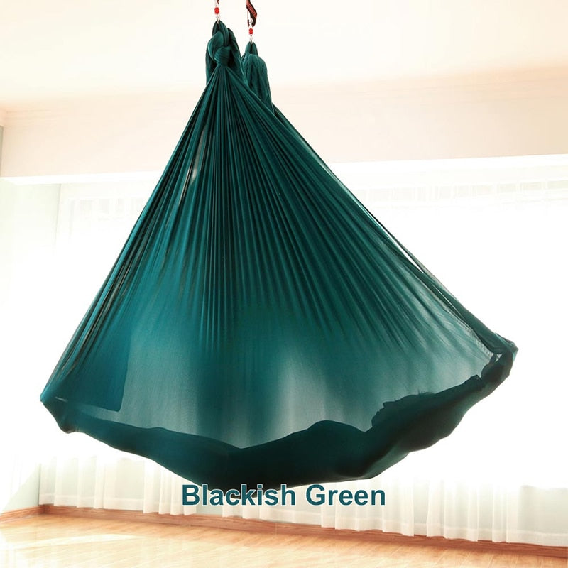 Solid Color Yoga Flying Hammock - Blue Force Sports