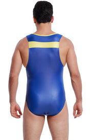 Leather Men's Bodysuit for Sport - Blue Force Sports