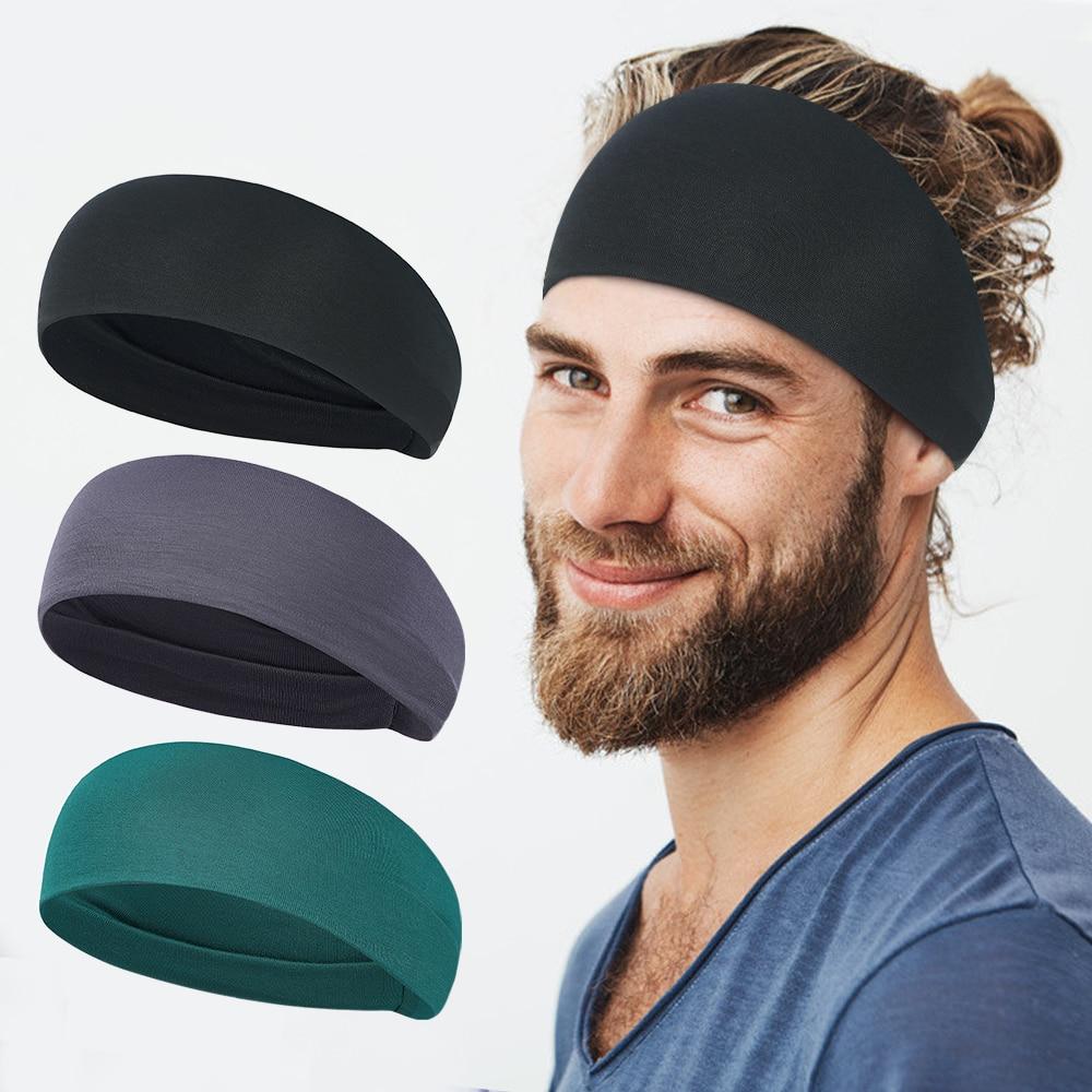 Solid Color Wide Sports Headband - Blue Force Sports