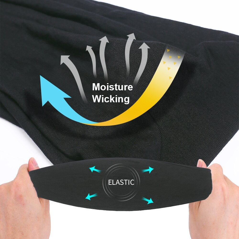 Solid Color Wide Sports Headband - Blue Force Sports