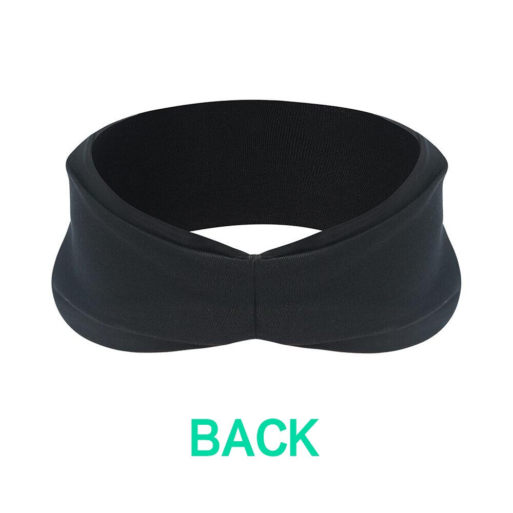 Solid Color Wide Sports Headband - Blue Force Sports