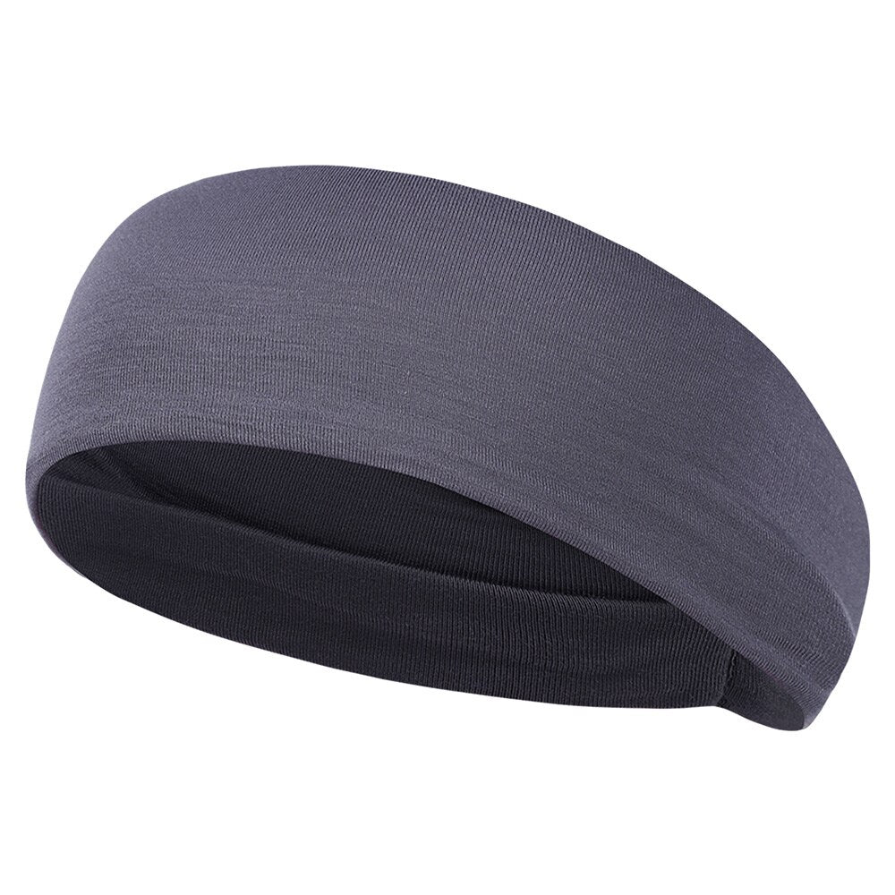 Solid Color Wide Sports Headband - Blue Force Sports