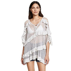 Women's Boho Style Lace Beach Cover Up - Blue Force Sports