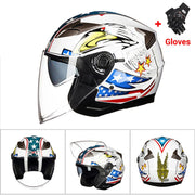Half Face Motorcycle Helmet - Blue Force Sports