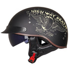 Retro Vintage Moto Helmet - Blue Force Sports