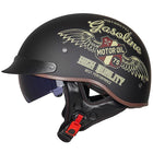 Retro Vintage Moto Helmet - Blue Force Sports