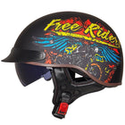 Retro Vintage Moto Helmet - Blue Force Sports