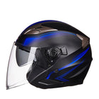 Double Lens Moto Helmet - Blue Force Sports