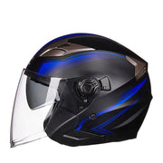 Double Lens Moto Helmet - Blue Force Sports
