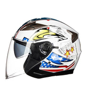 Double Lens Moto Helmet - Blue Force Sports