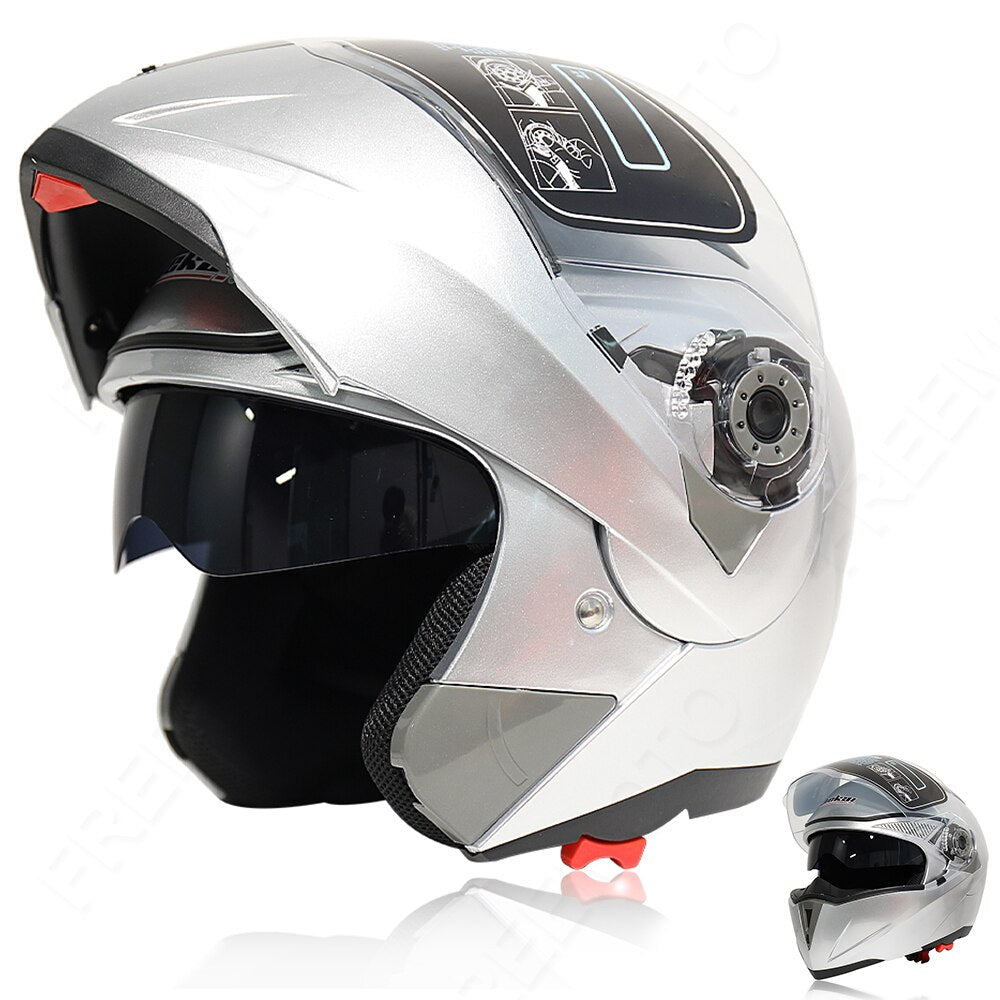 Motorcycle Flip Up Safety Helmet - Blue Force Sports