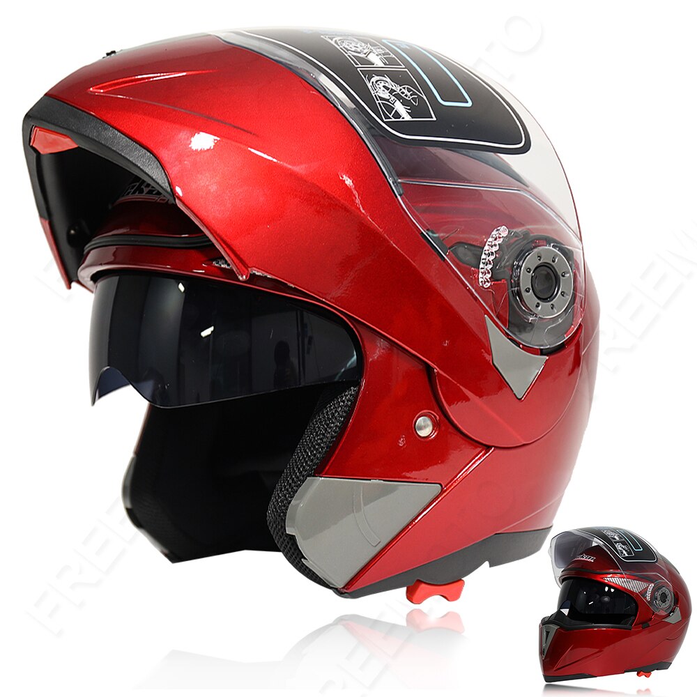 Motorcycle Flip Up Safety Helmet - Blue Force Sports