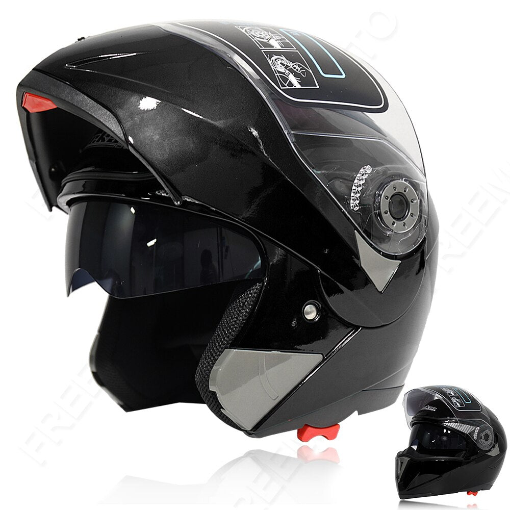 Motorcycle Flip Up Safety Helmet - Blue Force Sports